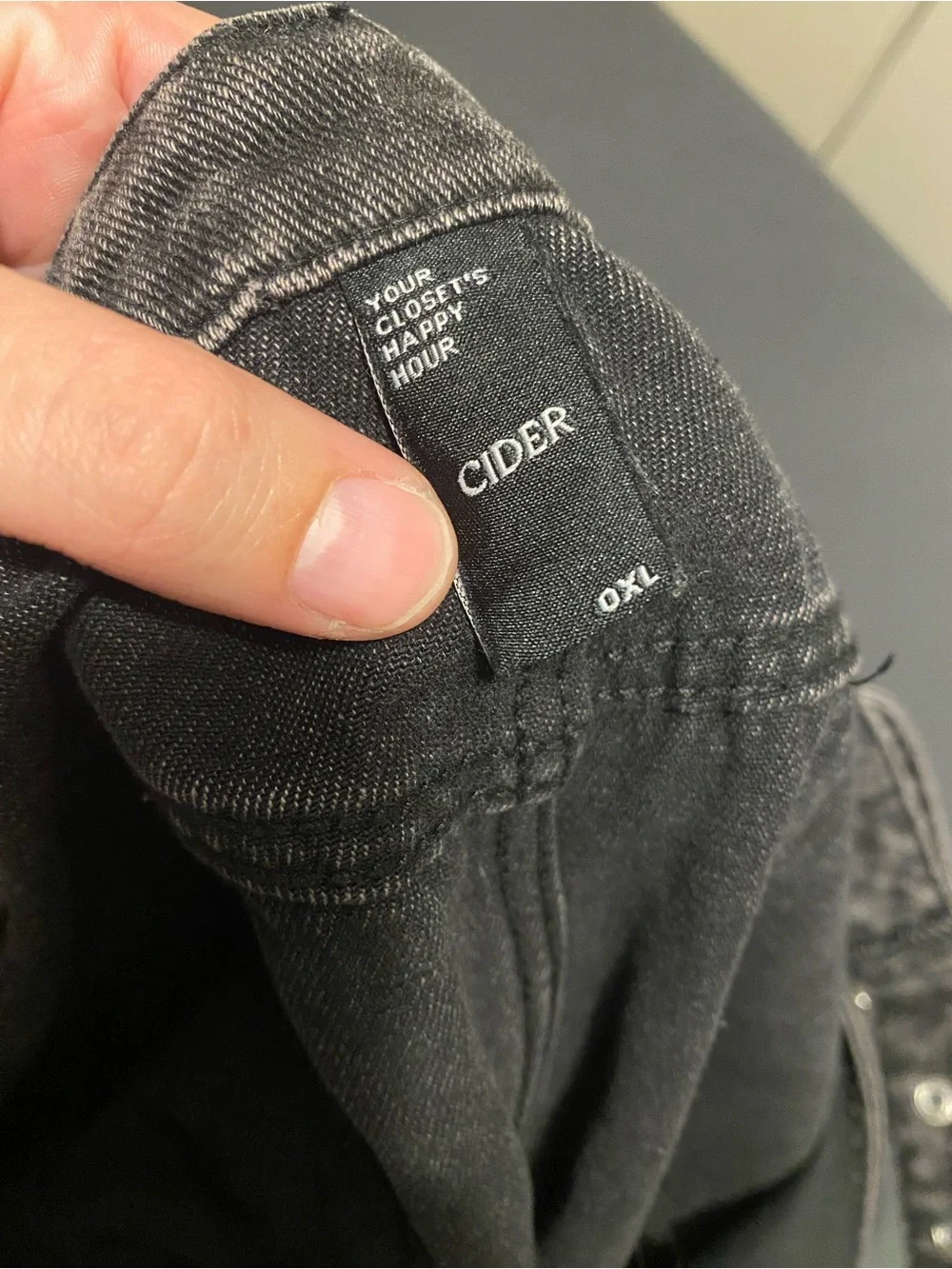 Black Cider Denim Cutoff Shorts